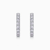 Round Cut Moissanite Hoop Earrings - Ceerom