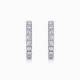 Round Cut Moissanite Hoop Earrings - Ceerom