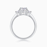 Three Stone Oval Cut Engagement Ring - Ceerom