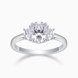 Three Stone Oval Cut Engagement Ring - Ceerom
