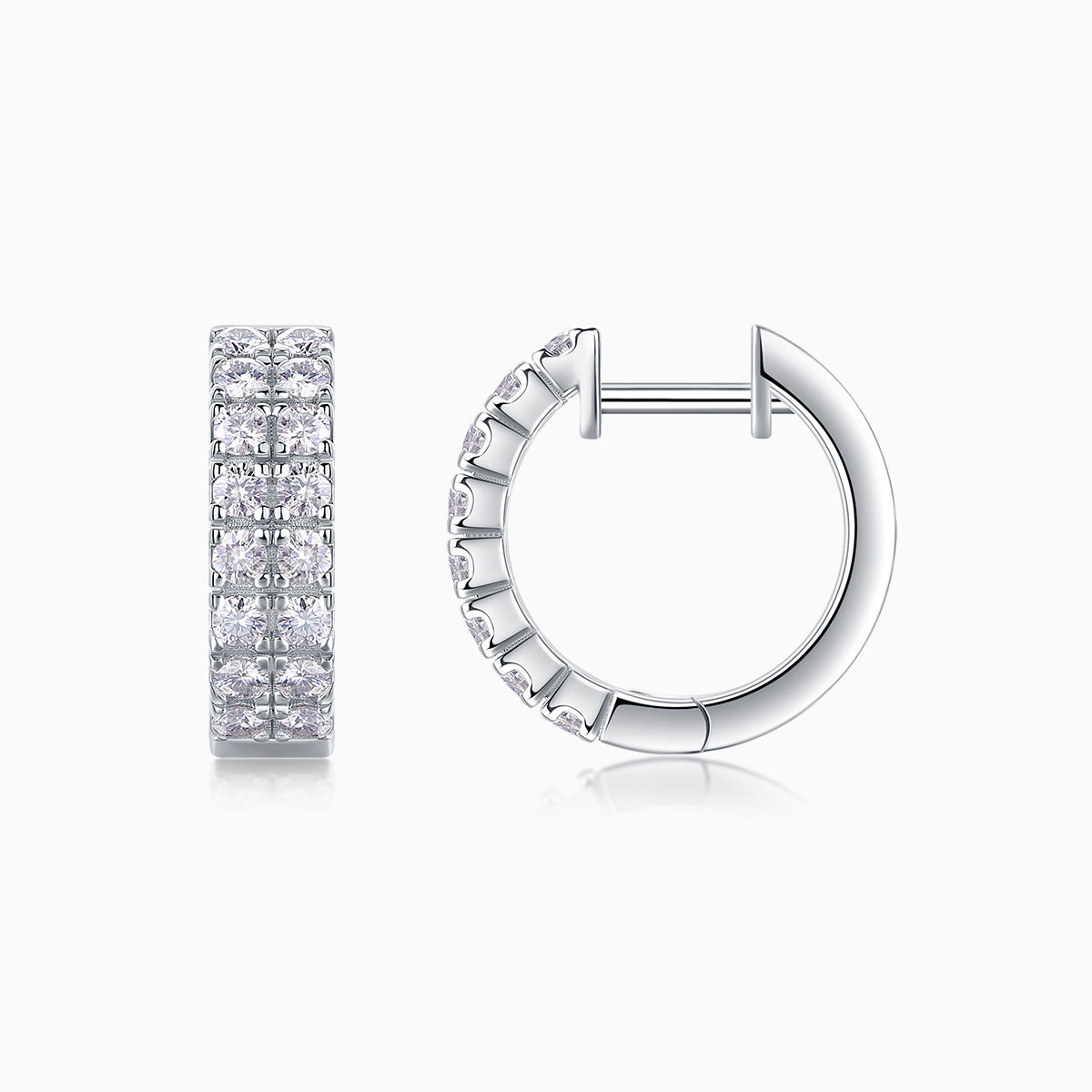 Moissanite Hoop Women Wedding Earrings - Ceerom