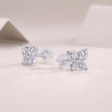 Round Cut Moissanite Wedding Stud Earrings - Ceerom