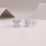 Round Cut Moissanite Wedding Stud Earrings - Ceerom