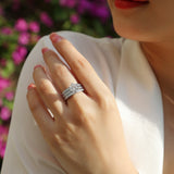 Classic Sparkle Round Cut Stackable Ring Set - Ceerom