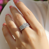 Classic Sparkle Round Cut Stackable Ring Set - Ceerom