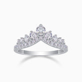 Moissanite Crown Wedding Band - Ceerom