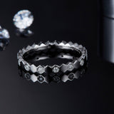 Sleek Round Moissanite Wedding Band
