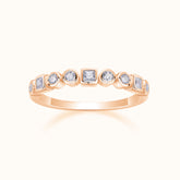 Boho Moissanite Wedding Stacking Band Ring