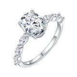 2ct Oval Moissanite Pave Ring - Ceerom