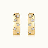 White Moissanite Hoop Earrings - Ceerom