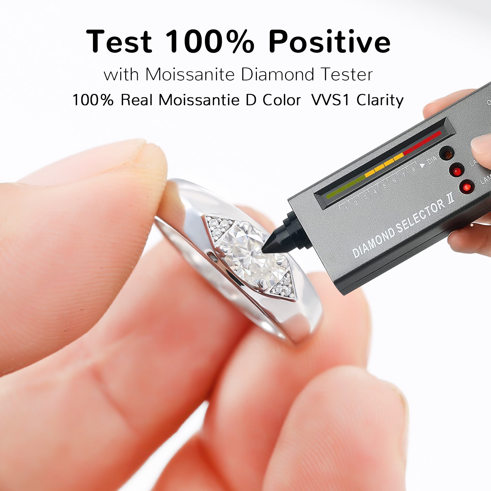 Oval Cut Men's Moissanite Wedding Band Ring - Ceerom