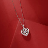 Heart Shaped Round Moissanite Pendant Necklace