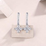 Drop Hoop Moissanite Wedding Earring