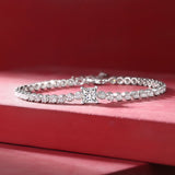 Princess Cut Moissanite Tennis Bolo Bracelets