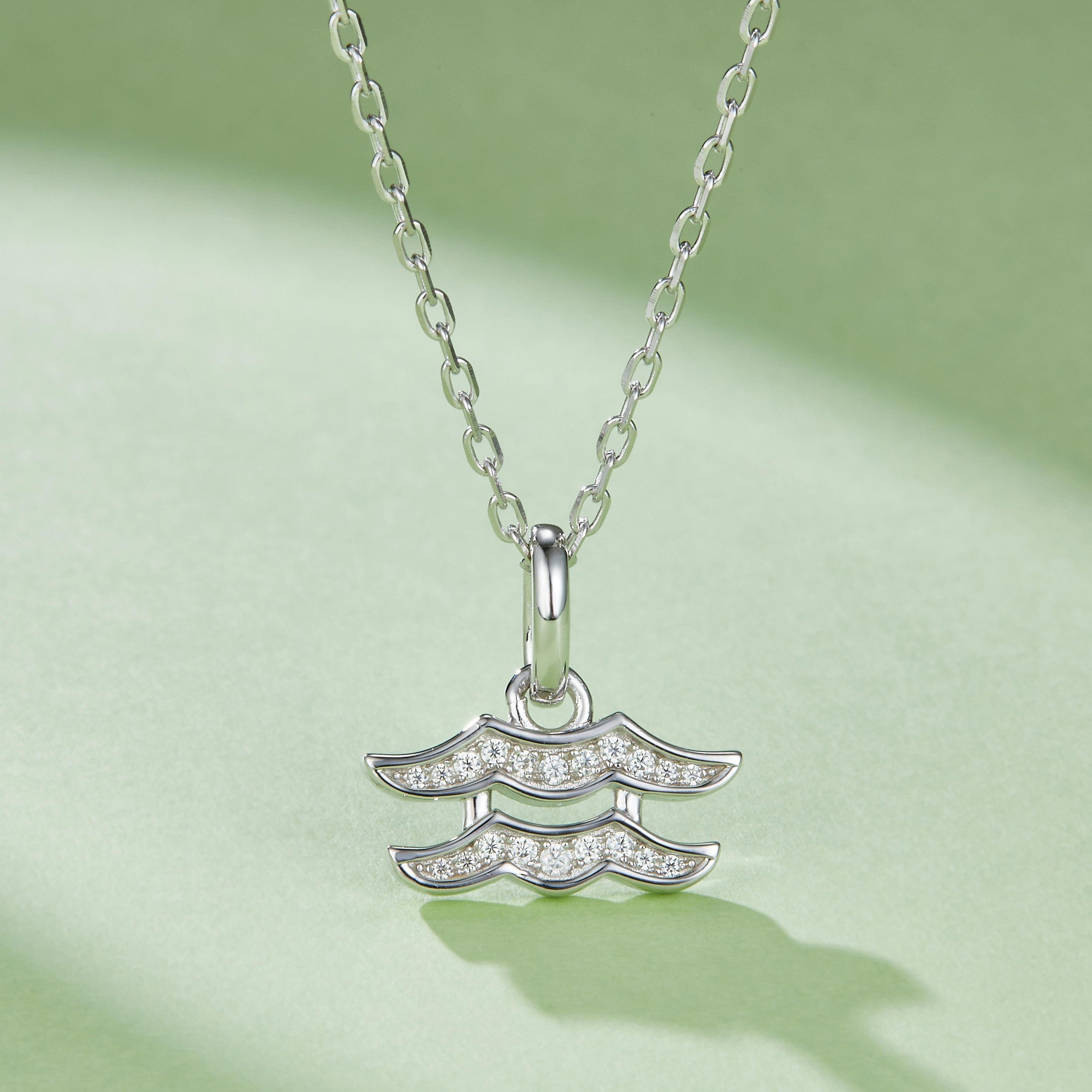 Moissanite Aquarius Symbol Necklace Gift - Ceerom