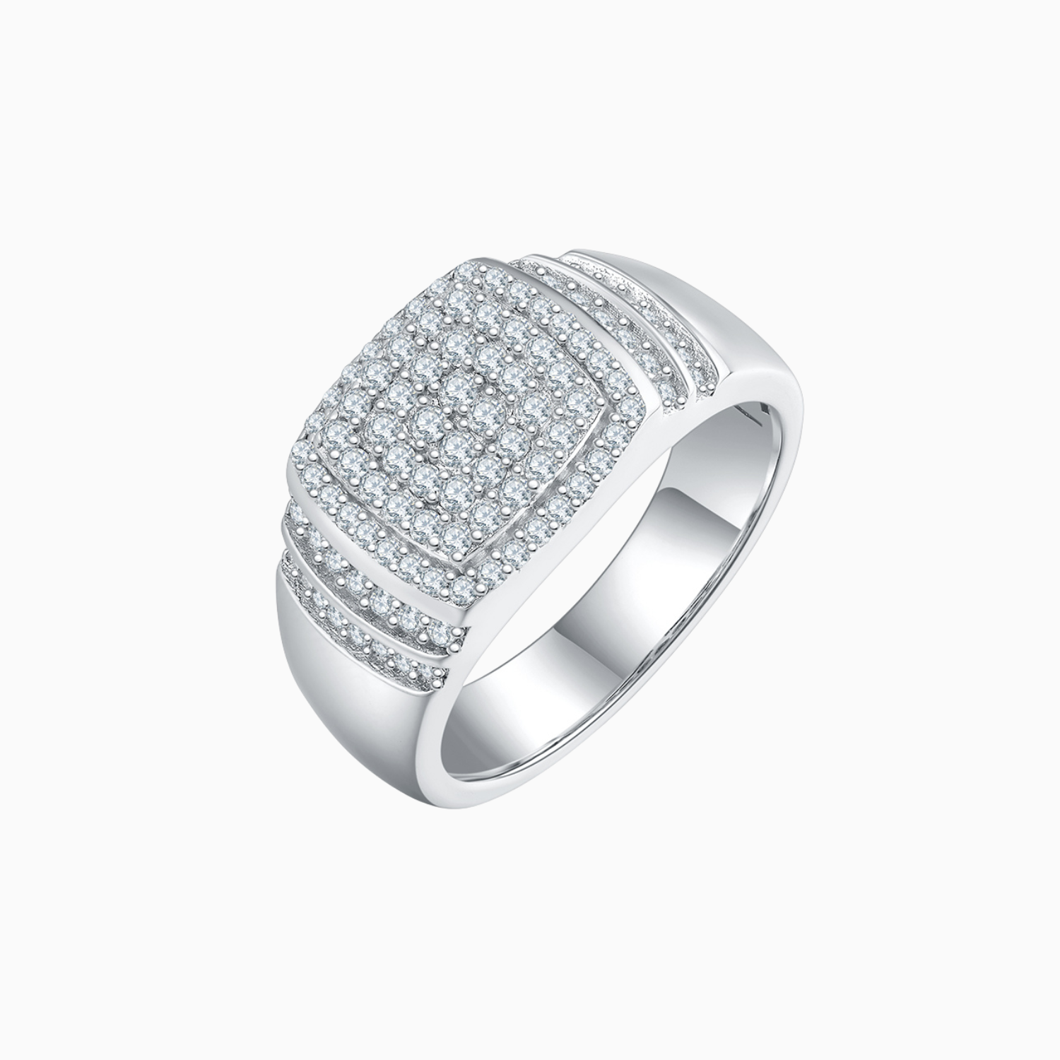 Men's Hip Pop  Moissanite Ring - Ceerom