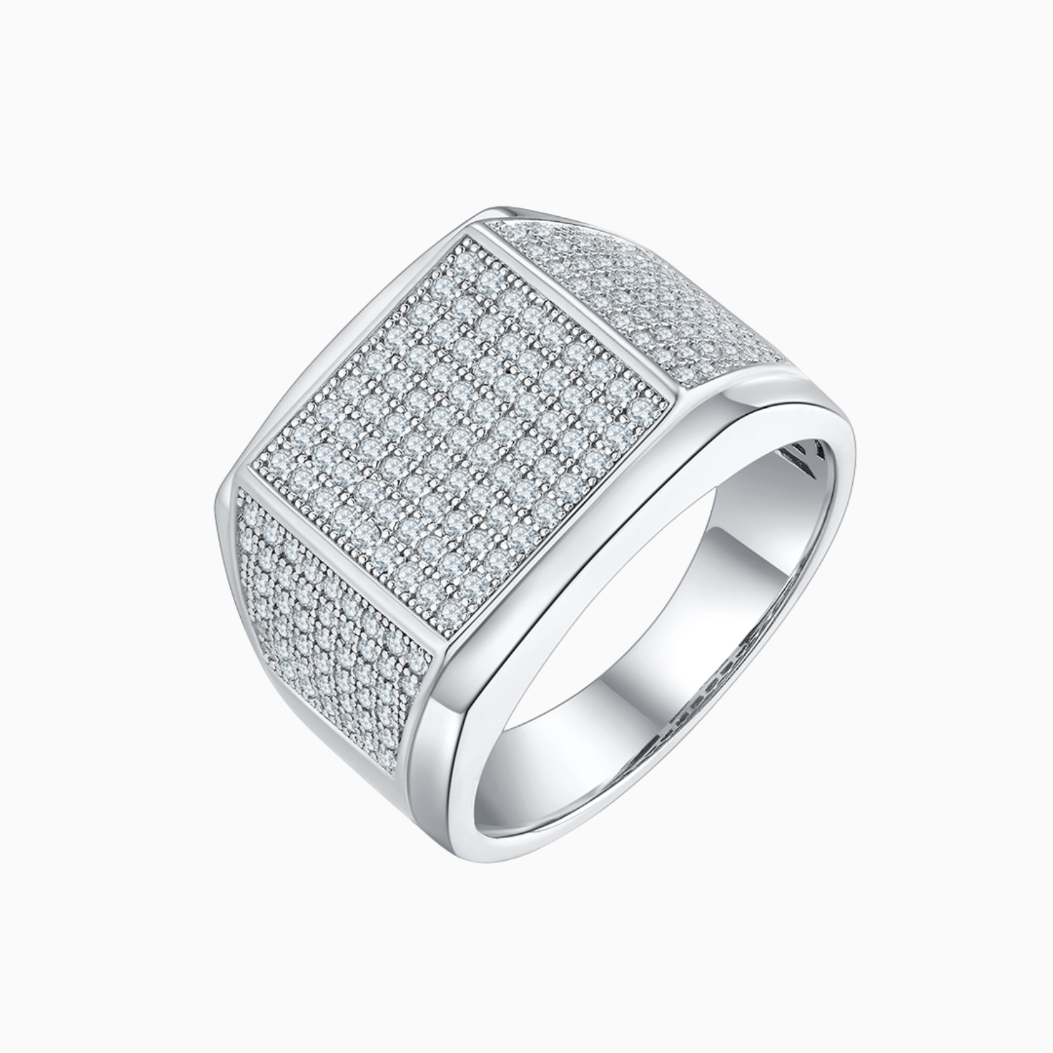 Men's Full Pave Moissanite Ring - Ceerom