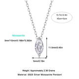 Marquise Cut Solitaire Pendant Necklace - Ceerom