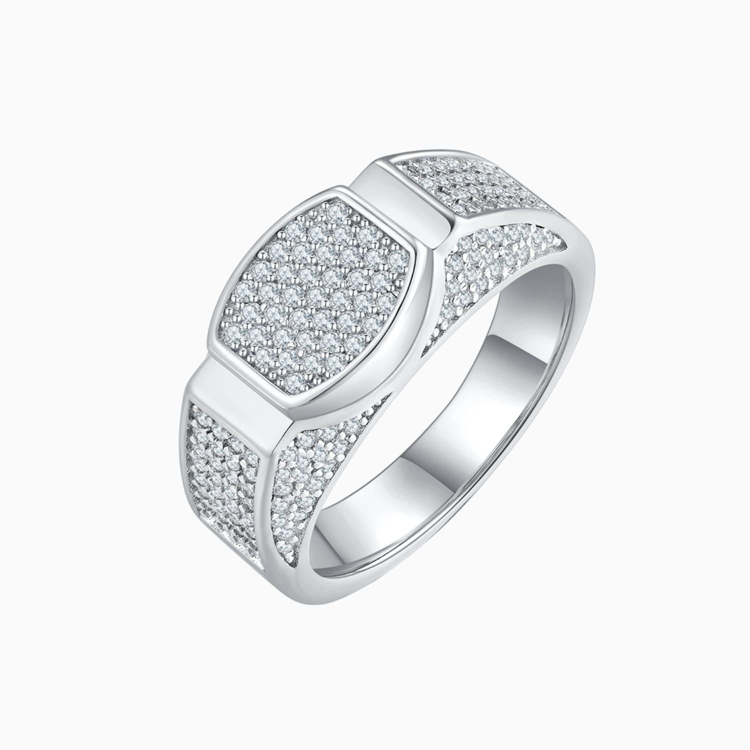 Men's Hip Pop Rock Moissanite Ring - Ceerom