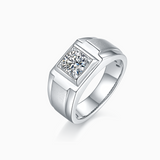 Solitaire Moissanite Men's Band Ring - Ceerom