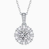 Round Cut Solitaire Pendant Necklace - Ceerom