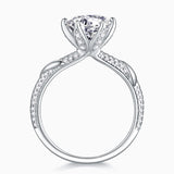 Halo Round Cut Moissanite Engagement Ring - Ceerom