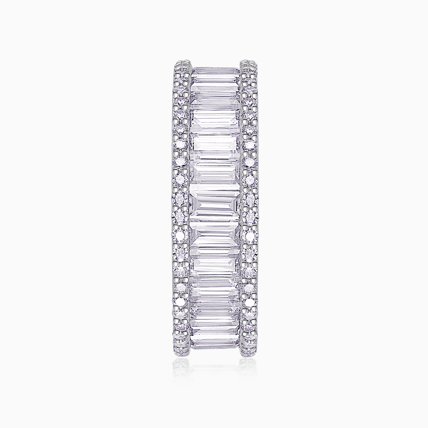 Full Eternity Emerald Cut Moissanite Band Ring - Ceerom