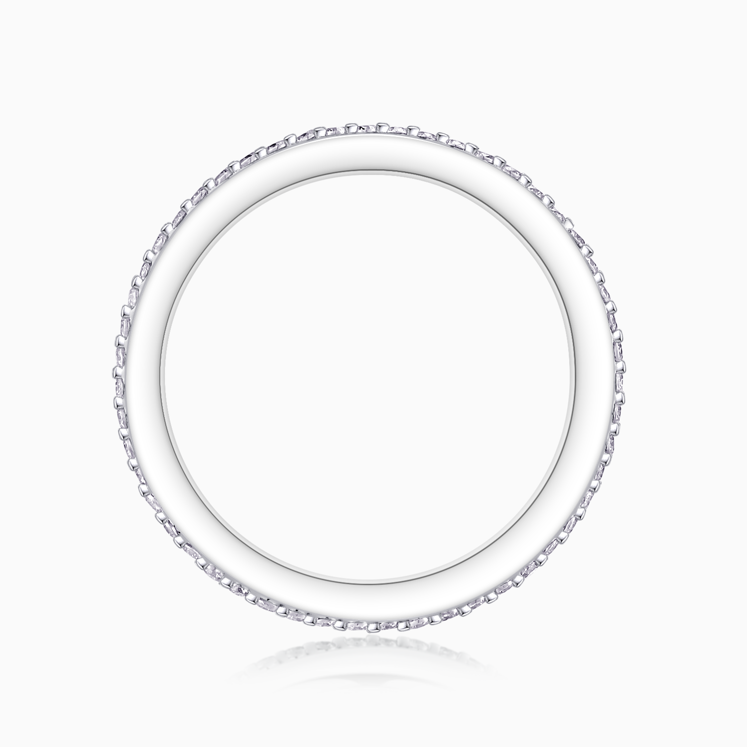 Full Eternity Emerald Cut Moissanite Band Ring - Ceerom