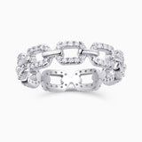 Round Cut  Moissanite Chain Ring