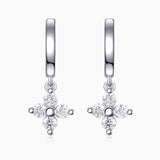 Drop Hoop Moissanite Wedding Earring