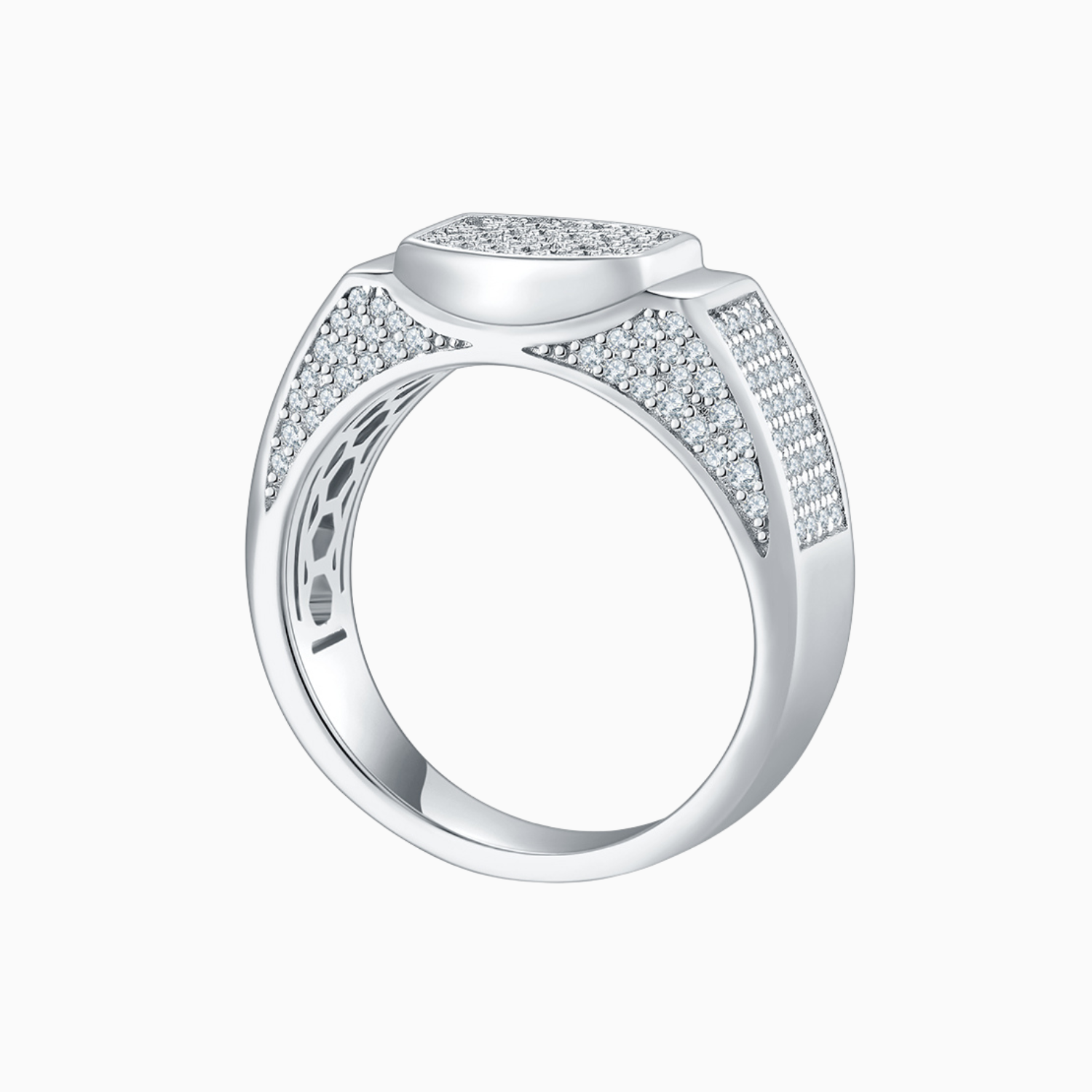 Men's Hip Pop Rock Moissanite Ring - Ceerom