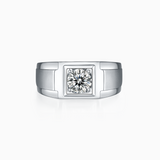 Solitaire Moissanite Men’s Band Ring