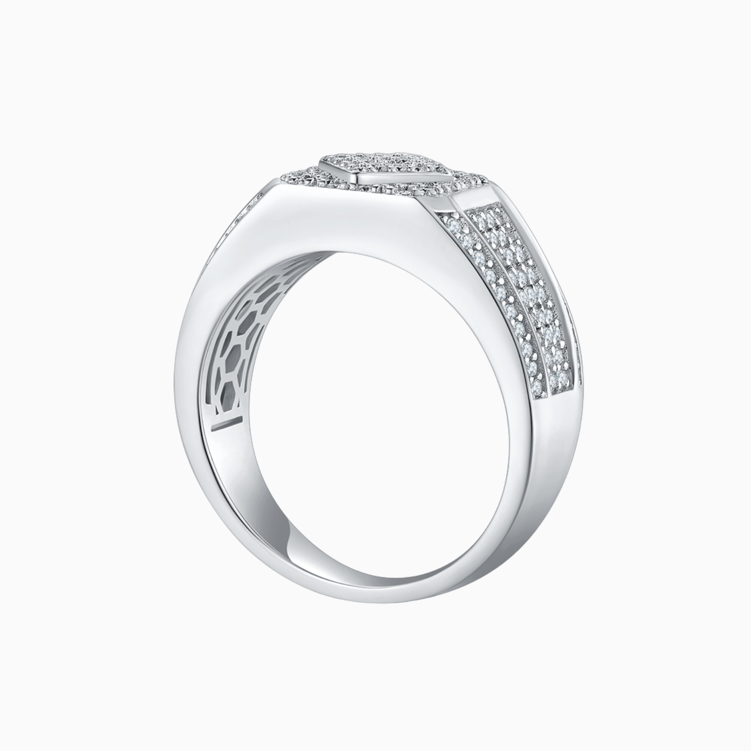 Men's Pave Moissanite Wedding Ring - Ceerom