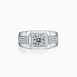 Men's Round Moissanite Engagement Ring