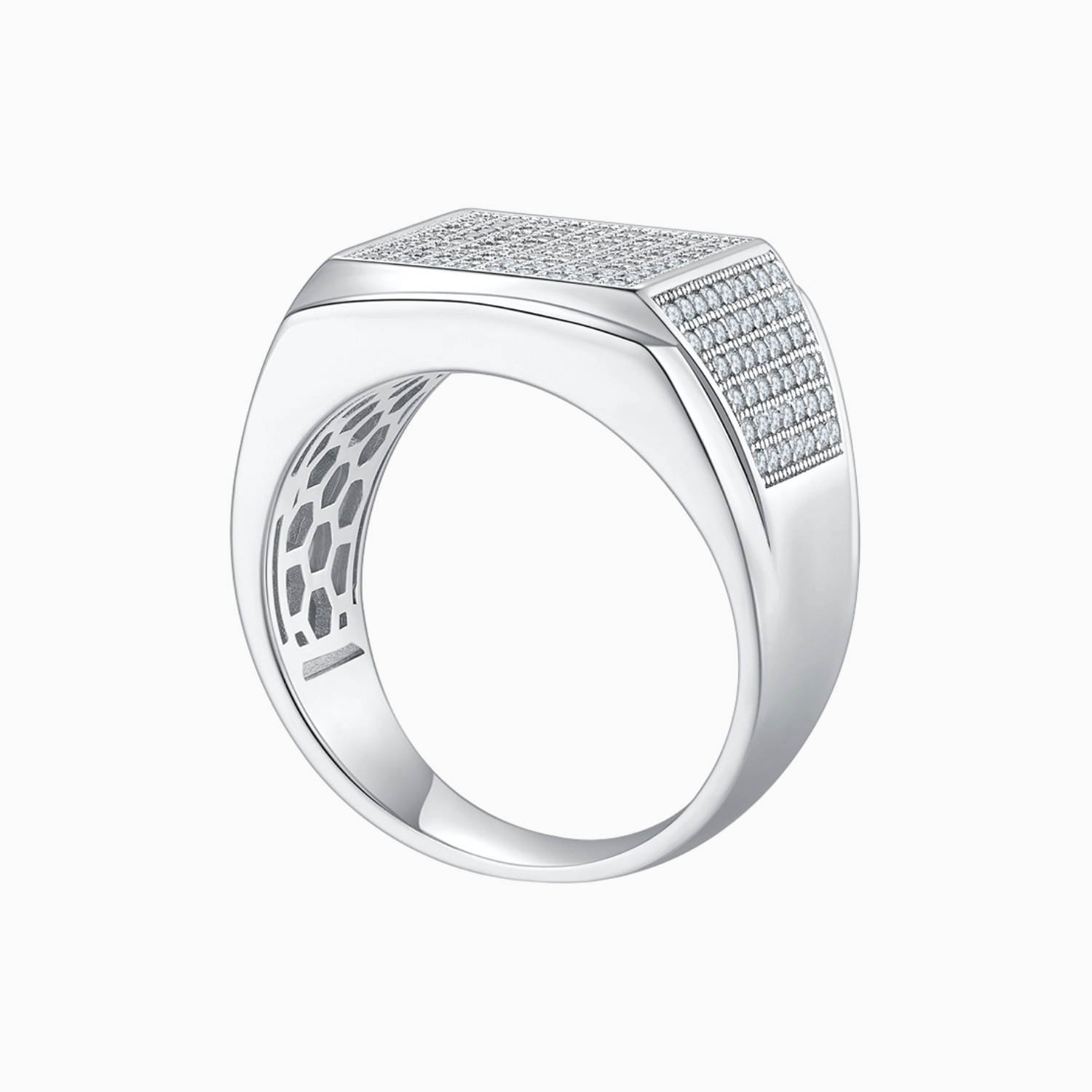 Men's Full Pave Moissanite Ring - Ceerom