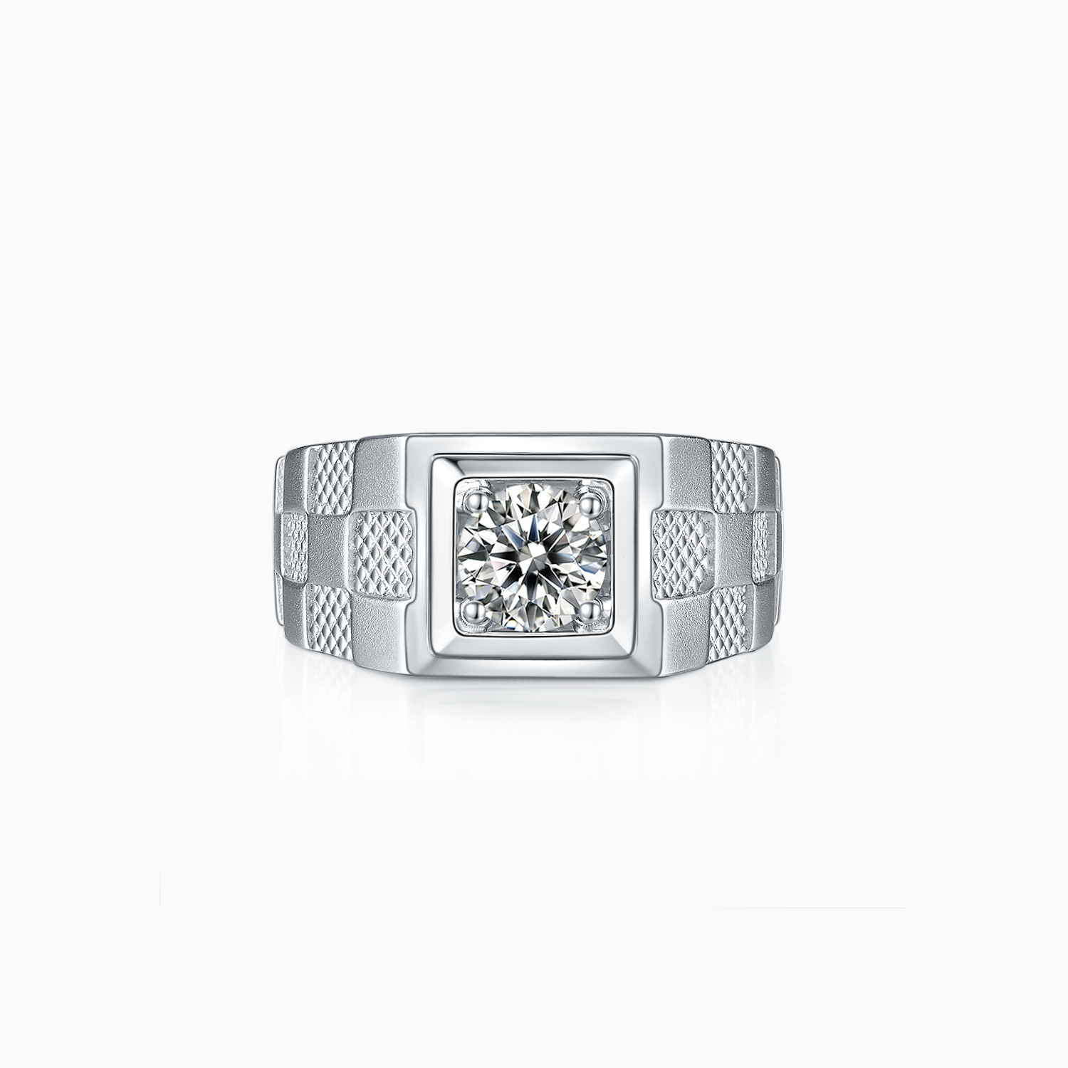 Men's Moissanite Wedding Band Ring - Ceerom