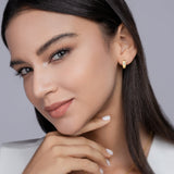 Marquise Cut Hoop Earrings