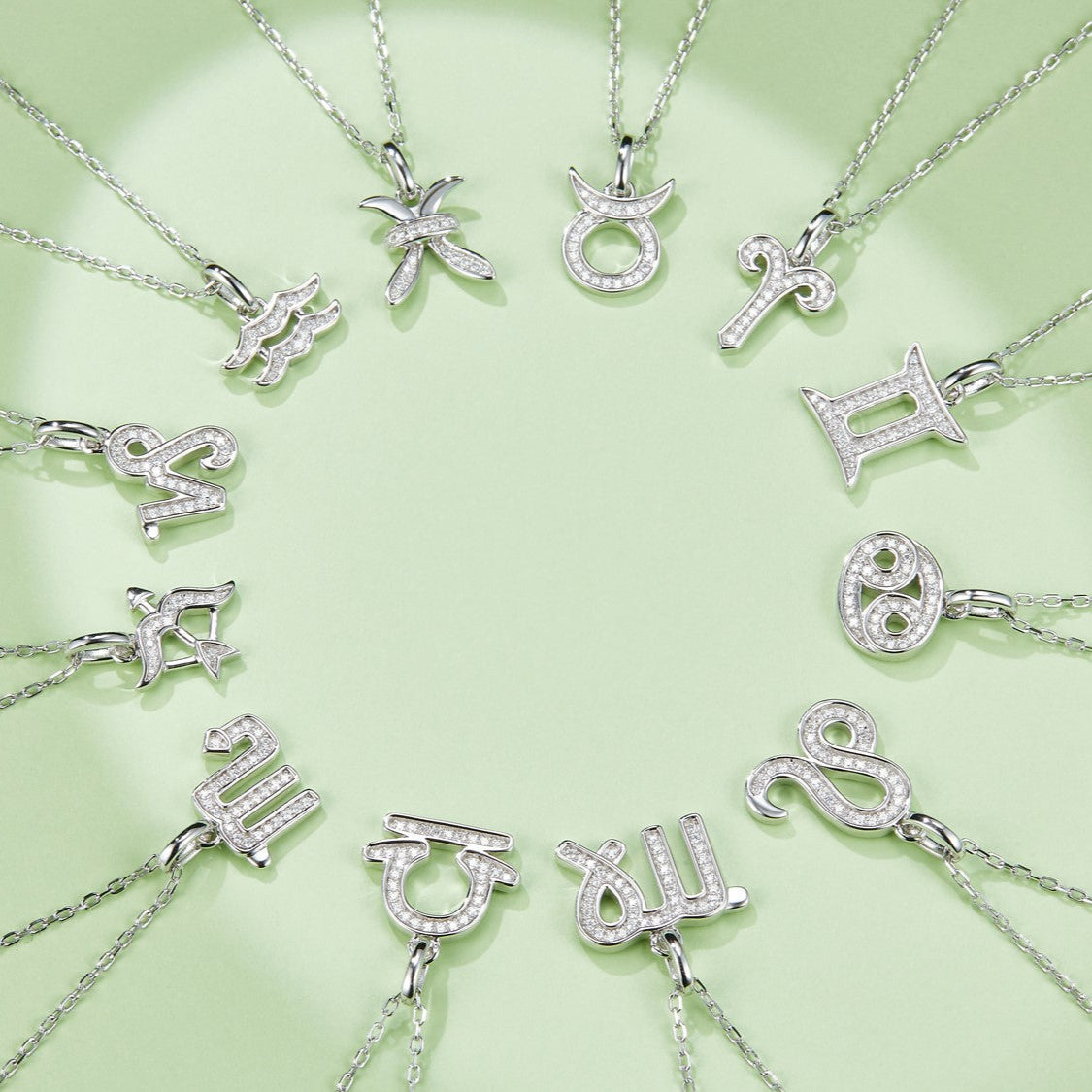 Moissanite Aquarius Symbol Necklace Gift - Ceerom