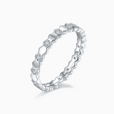 Sleek Round Moissanite Wedding Band