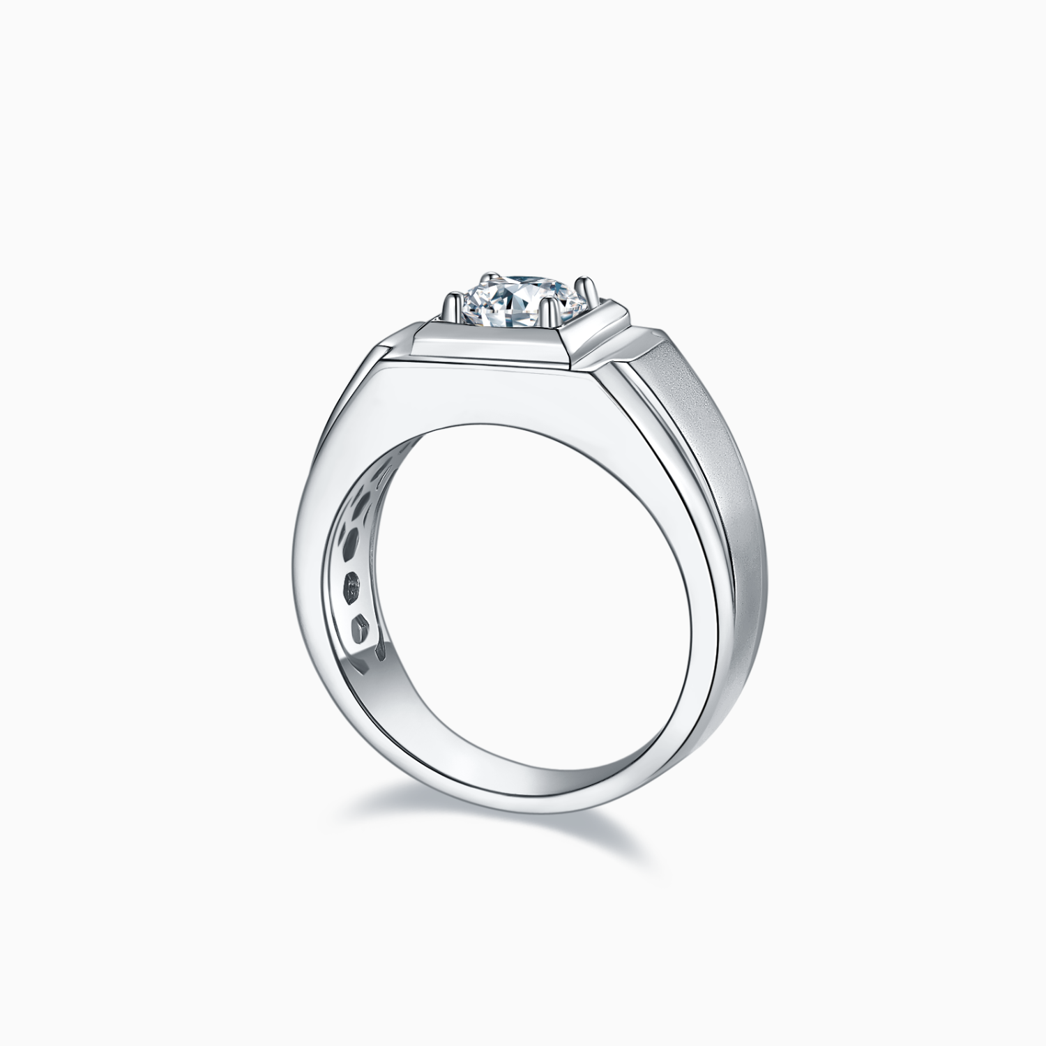 Solitaire Moissanite Men's Band Ring - Ceerom