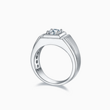 Solitaire Moissanite Men’s Band Ring