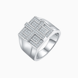 Men's Moissanite Cross Band Ring