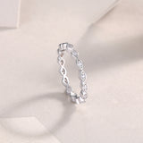 Boho Moissanite Eternity Band Ring