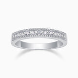 Moissanite Half Eternity Band Ring