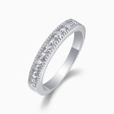 Moissanite Half Eternity Band Ring