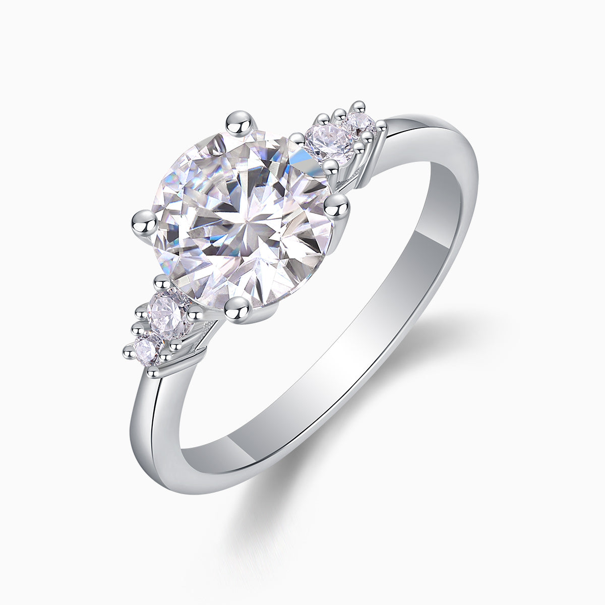 Round Moissanite Engagement Ring - Ceerom