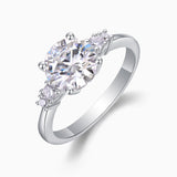 Three Stone Moissanite Wedding Ring