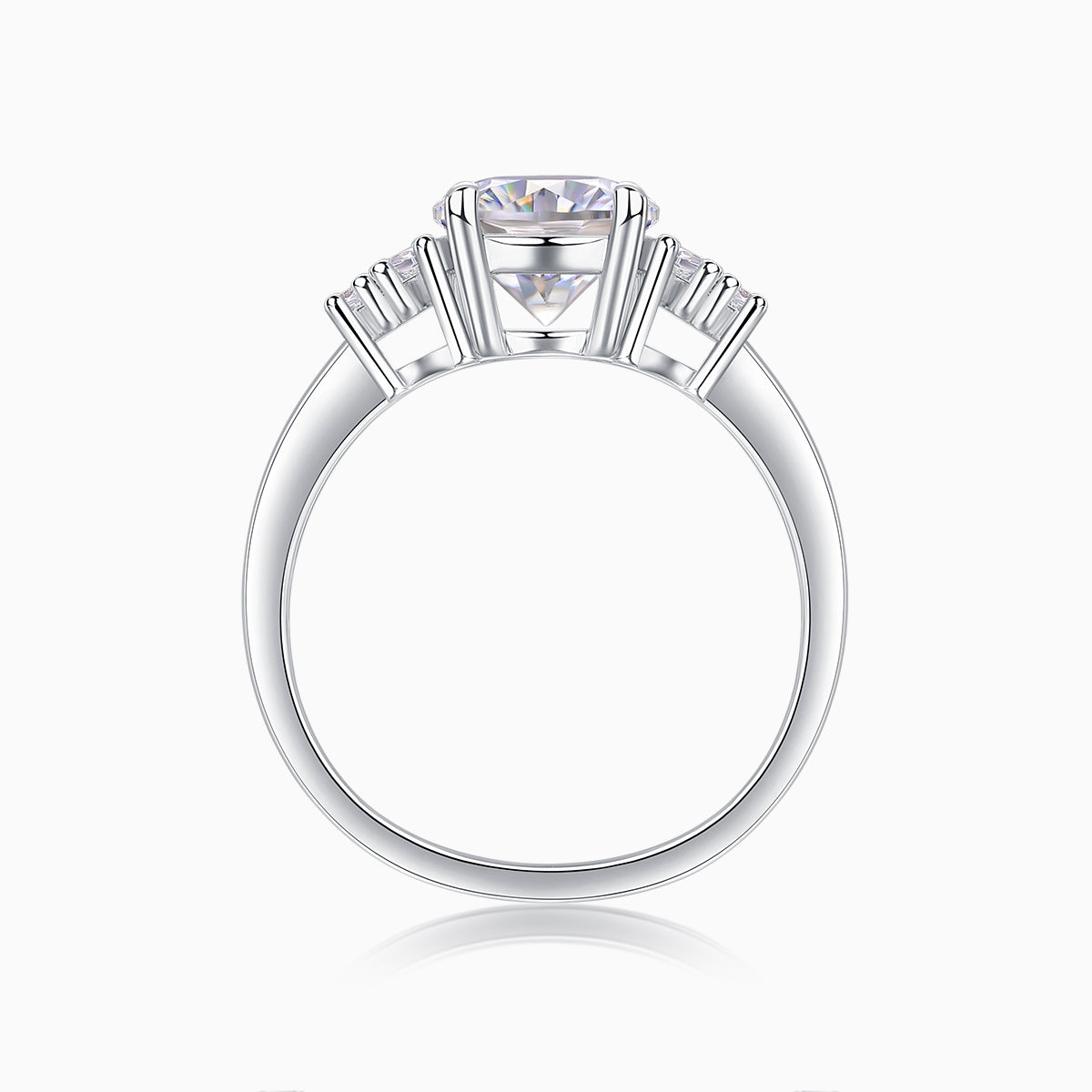 Round Moissanite Engagement Ring - Ceerom