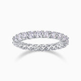 Moissanite Pave Eternity Band Ring