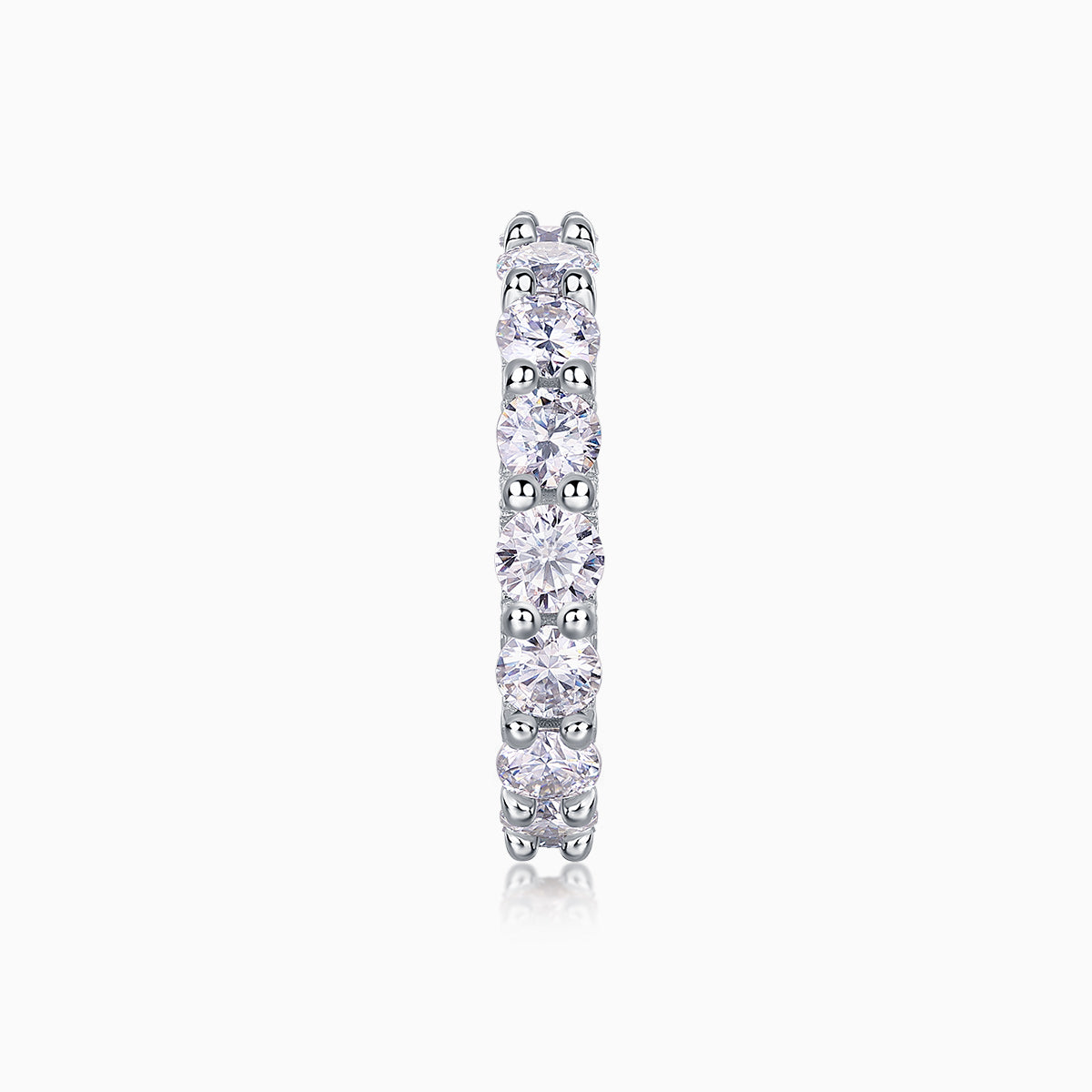 Round Cut Moissanite Eternity Band Ring - Ceerom